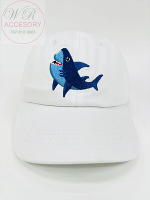 S18169K Gorra niños tiburón BLANCO
