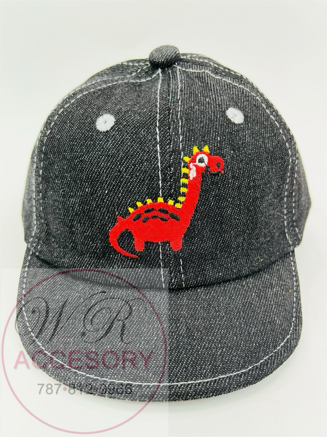 S18163K Gorra bebé dinosaurio negra