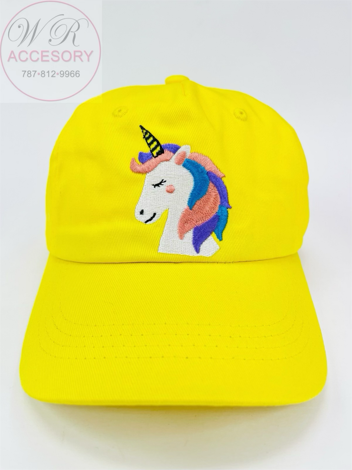 S18168K Gorra niños Unicornio AMARILLO