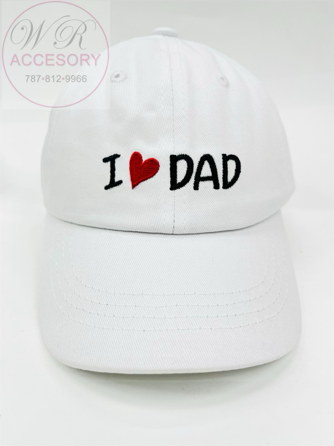 S18177K Gorra niños I love Dad BLANCO