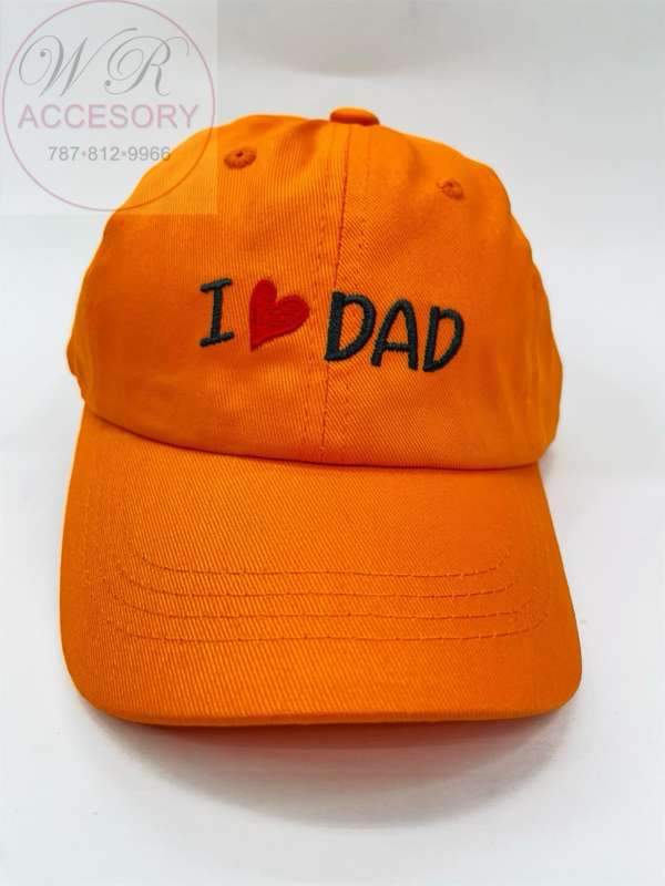 S18177K Gorra niños I love Dad NARANJA
