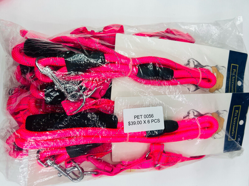 PET0056 Pink Pet Leash 6 pcs