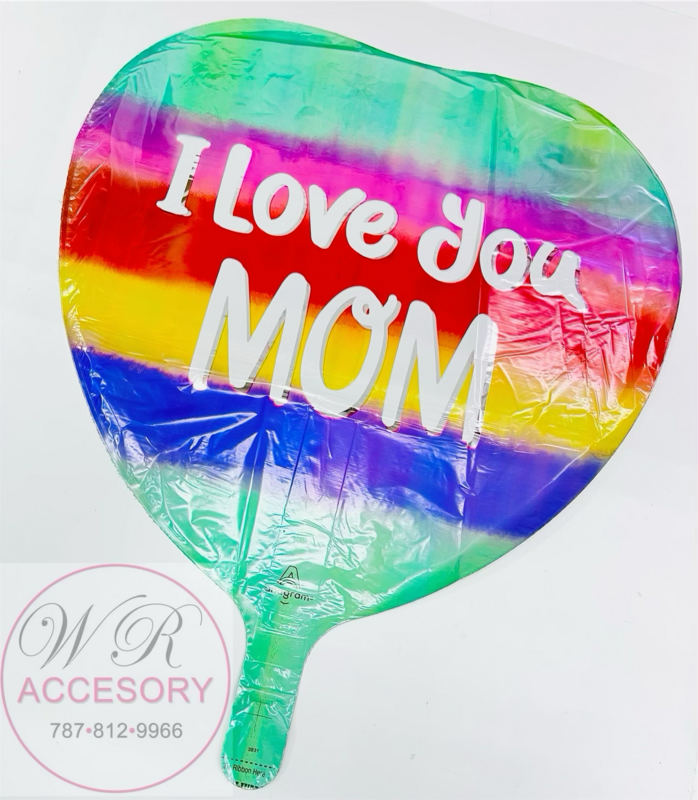 Globo “I love You Mom” Rainbow Corazón 39221