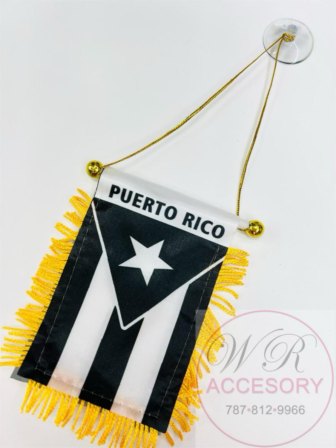 PFAG7965 Banderas de PR Negro y Blanco