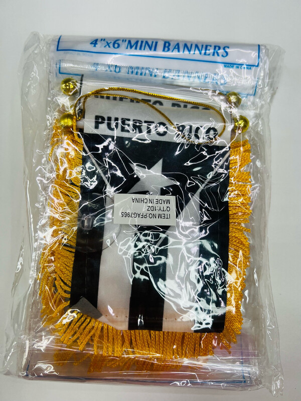 PFAG7965 Banderas de PR Negro y Blanco