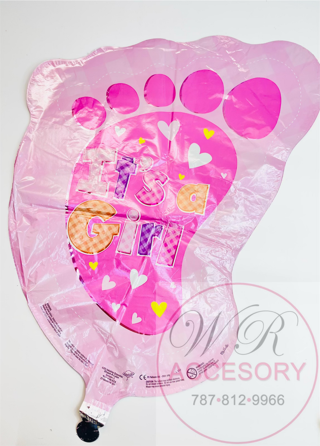 Globo “It’s a Girl” Huella Rosa 434149