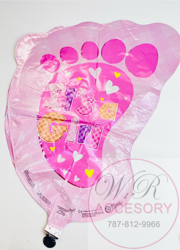 Globo “It’s a Girl” Huella Rosa 434149