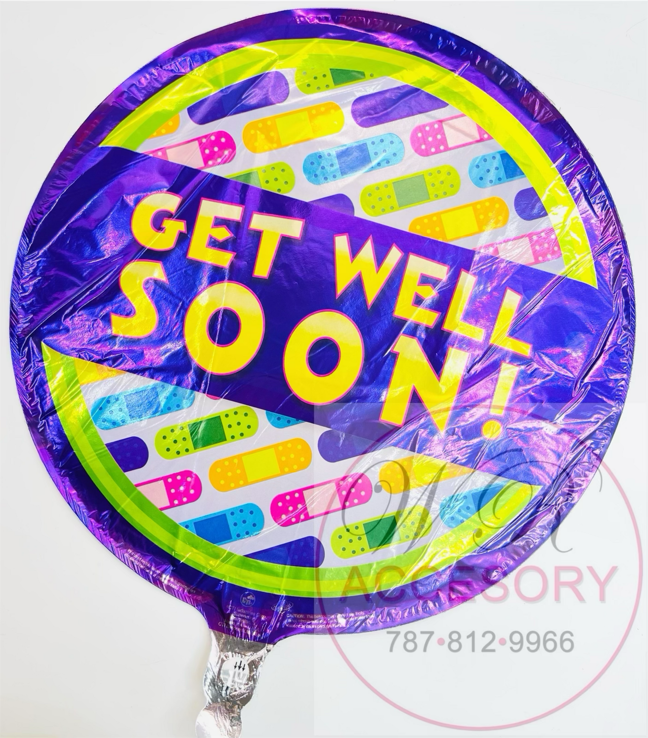 Globo “Get Well Soon” Violeta con Curitas 115031