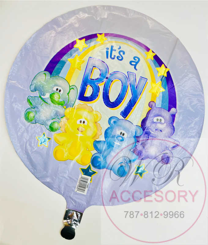 Globo “It’s a Boy” Osos azul y amarillo 115034