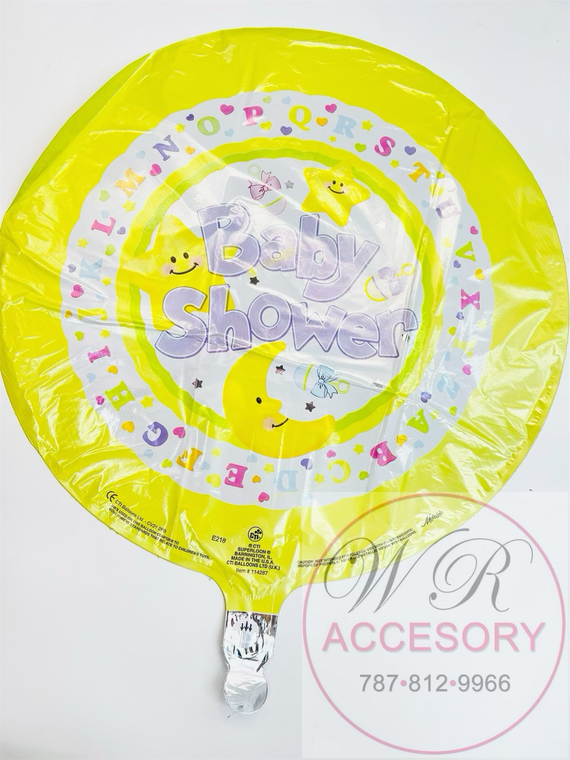 Globo “Baby Shower” Estrellas Amarillo 114287