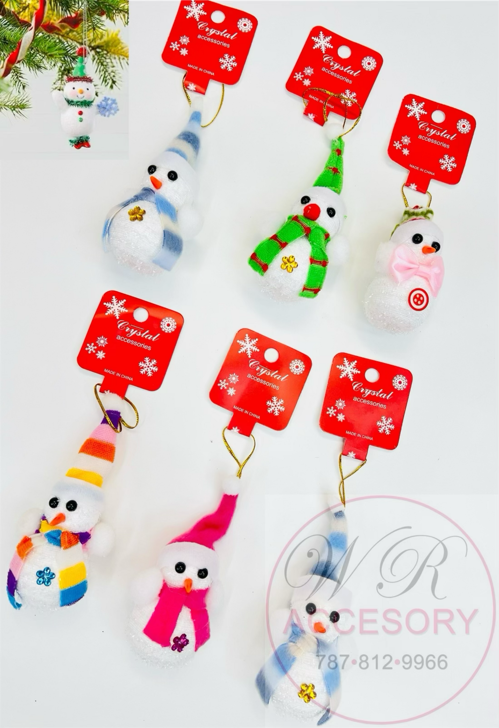 YNV-0571 muñeco de nieve para Arbol de Navidad 