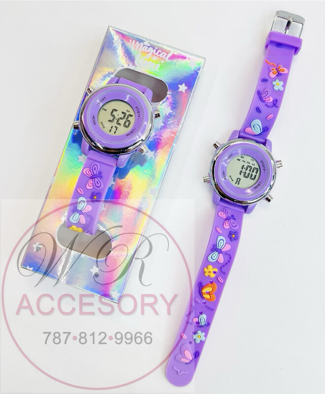 GFKE0177/ Reloj Niña Mariposas Violeta 