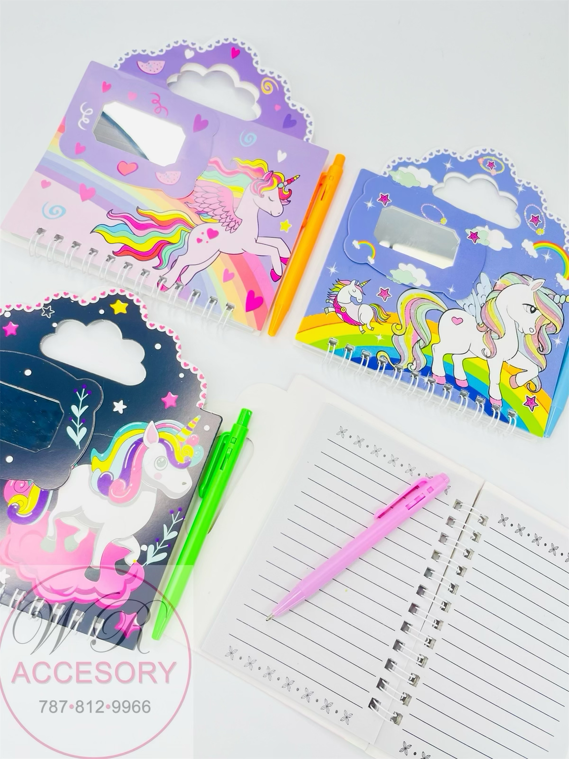 KNV-7657 Libretas con bolígrafo de unicornio 