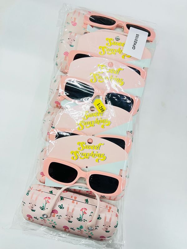 GFE1805 Gafas de niños 6pcs Conejo Rosa