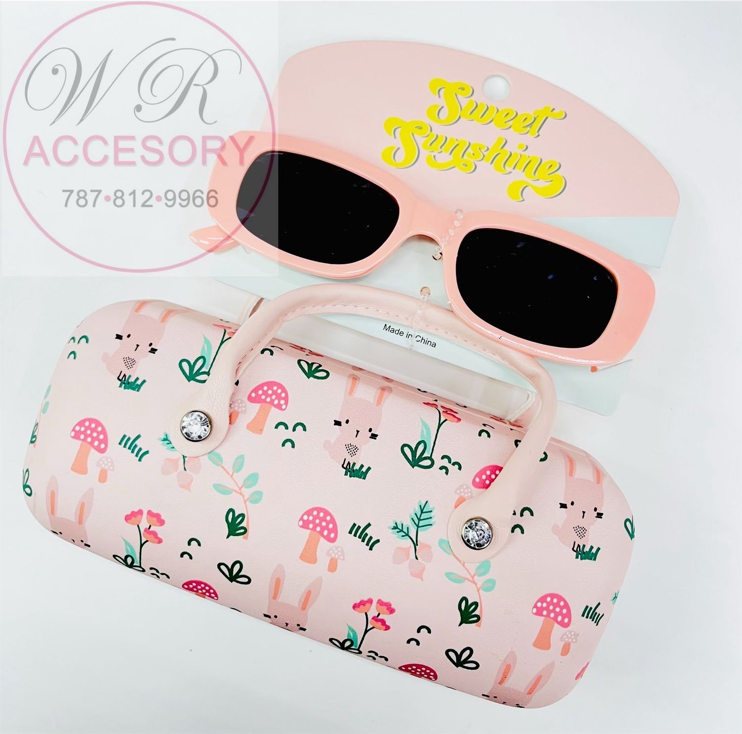 GFE1805 Gafas de niños 6pcs Conejo Rosa