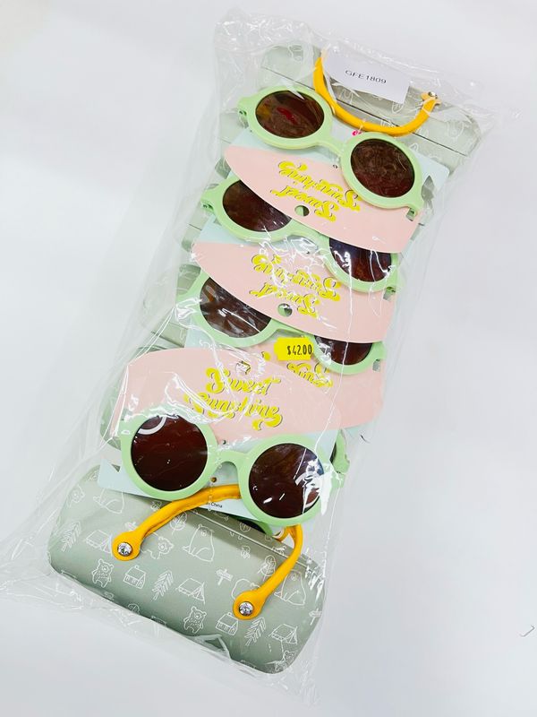 GFE1809 Gafas de niños 6pcs Oso Verde