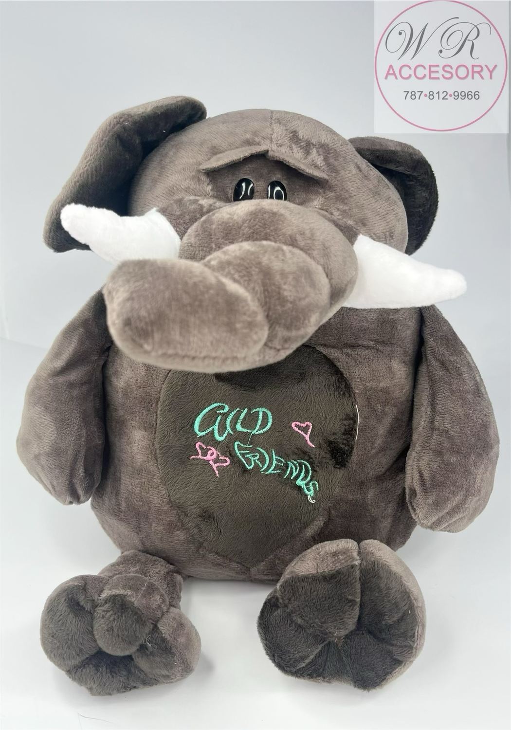 Mochilas de peluche/elefante gris 