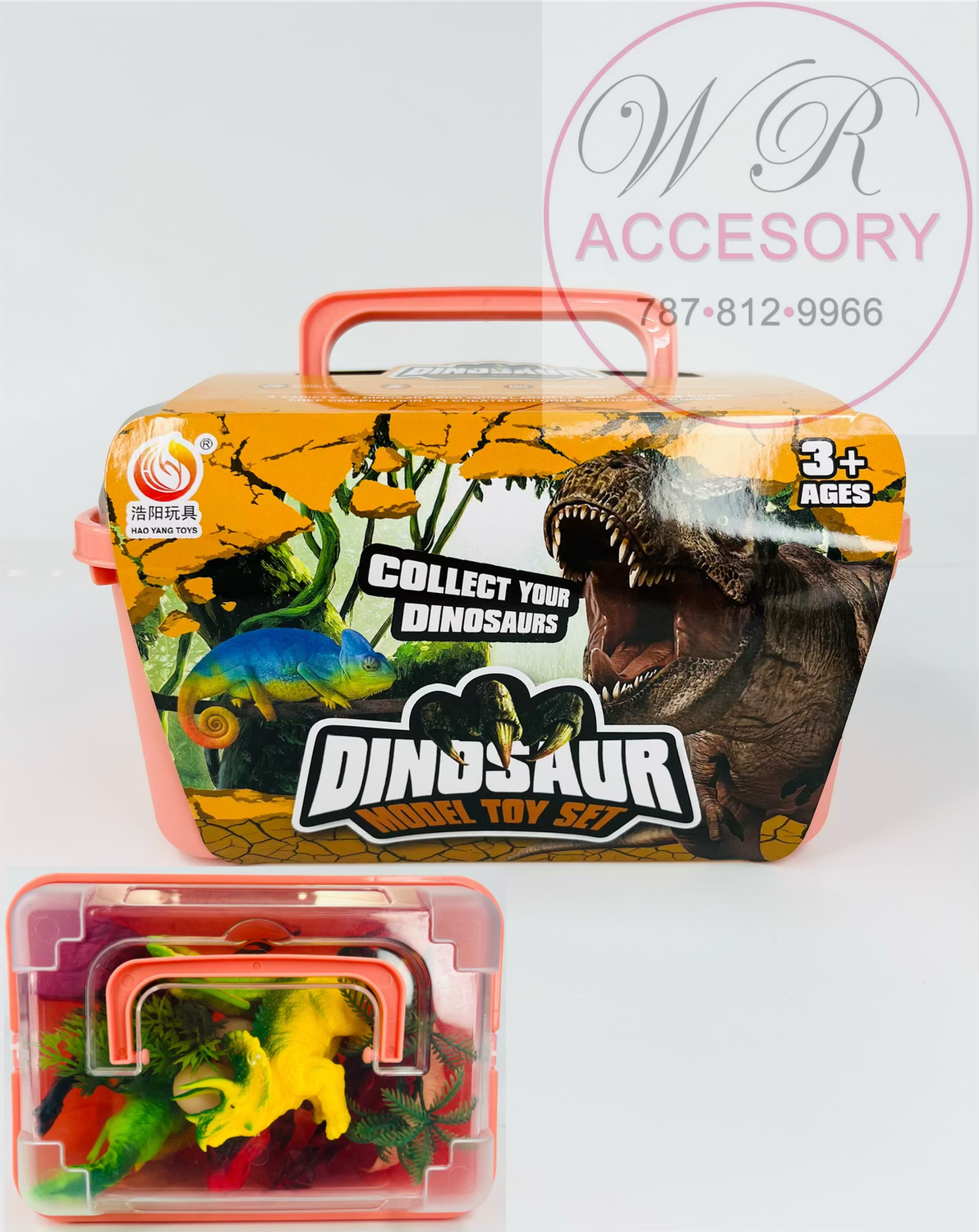 AS-10351 Dinosaur Model Toy Set Pink