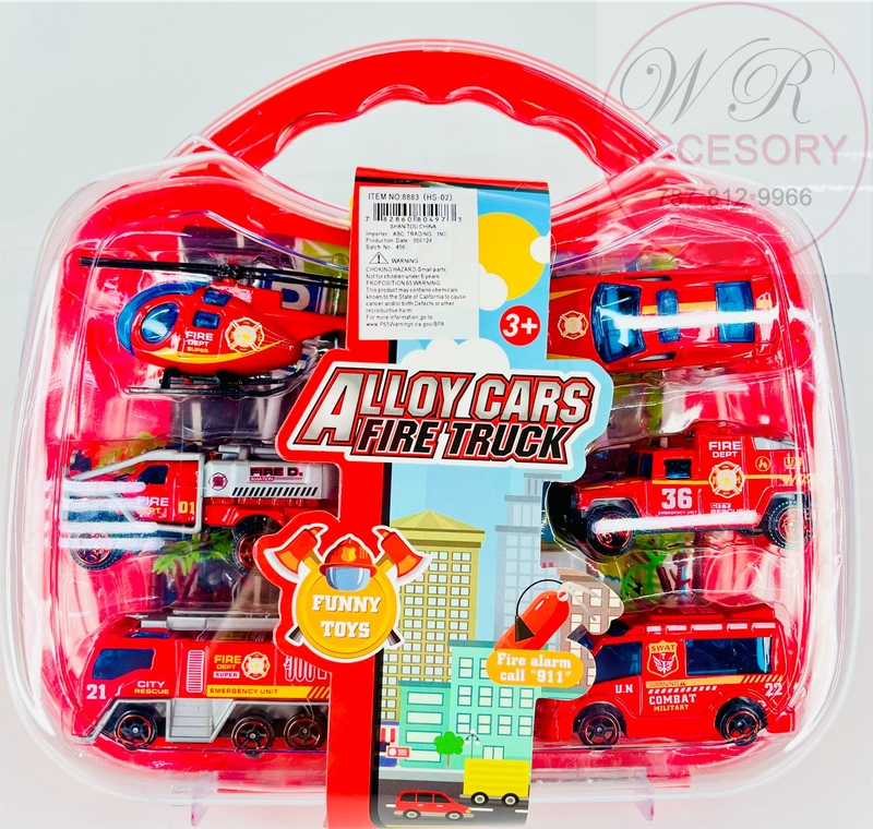8883 Alloy Cars fire truck set 