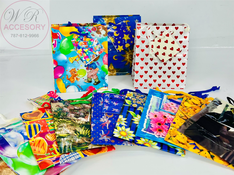 X-Small Gift Bag Mix 12Pcs 