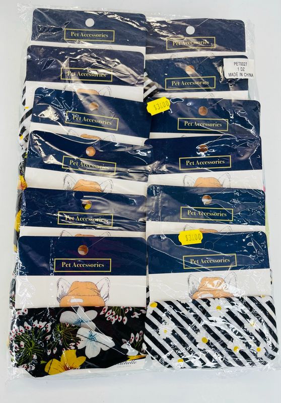 PET0027/28/29 Bandana para Mascotas 12 pcs