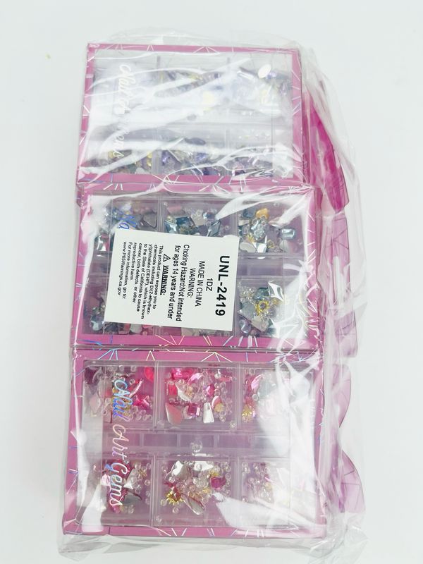 UNL-2419 NAIL ART GEMS 12 pcs 