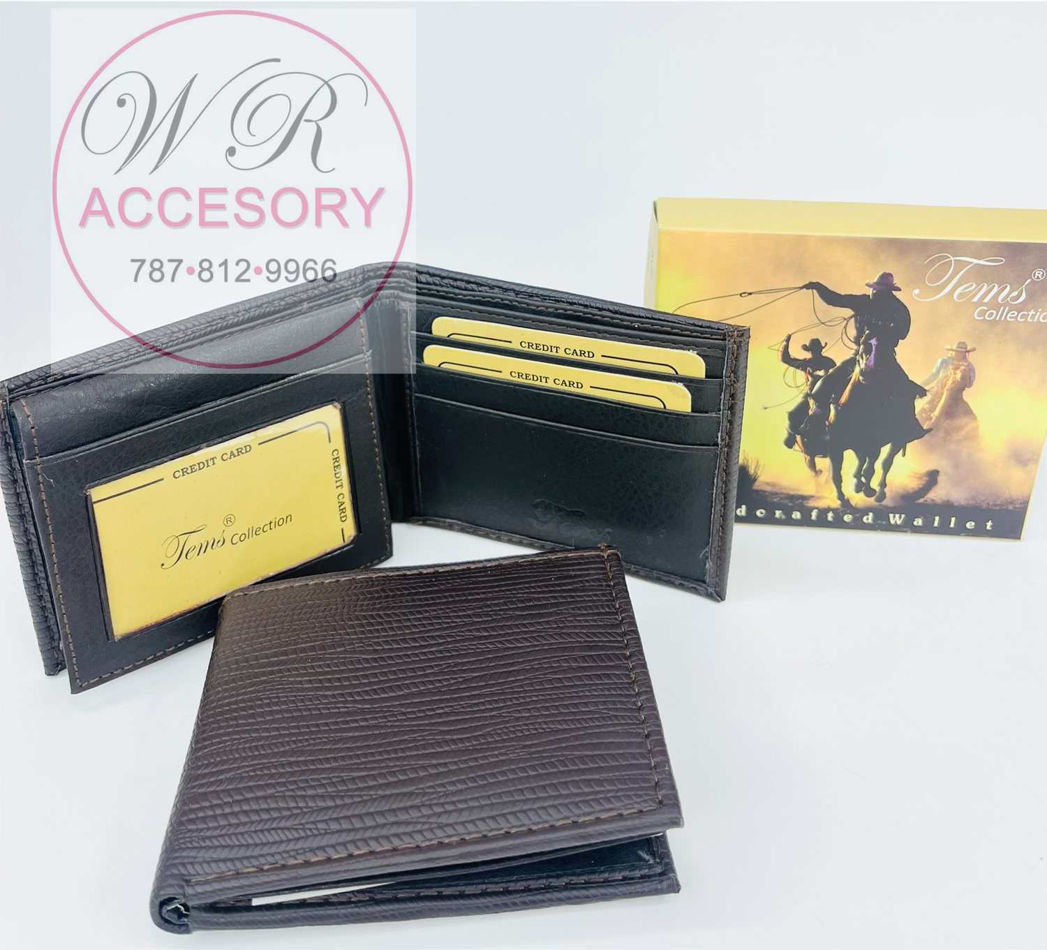 LZ PLAIN BROWN BI- Fold Wallet caballero 