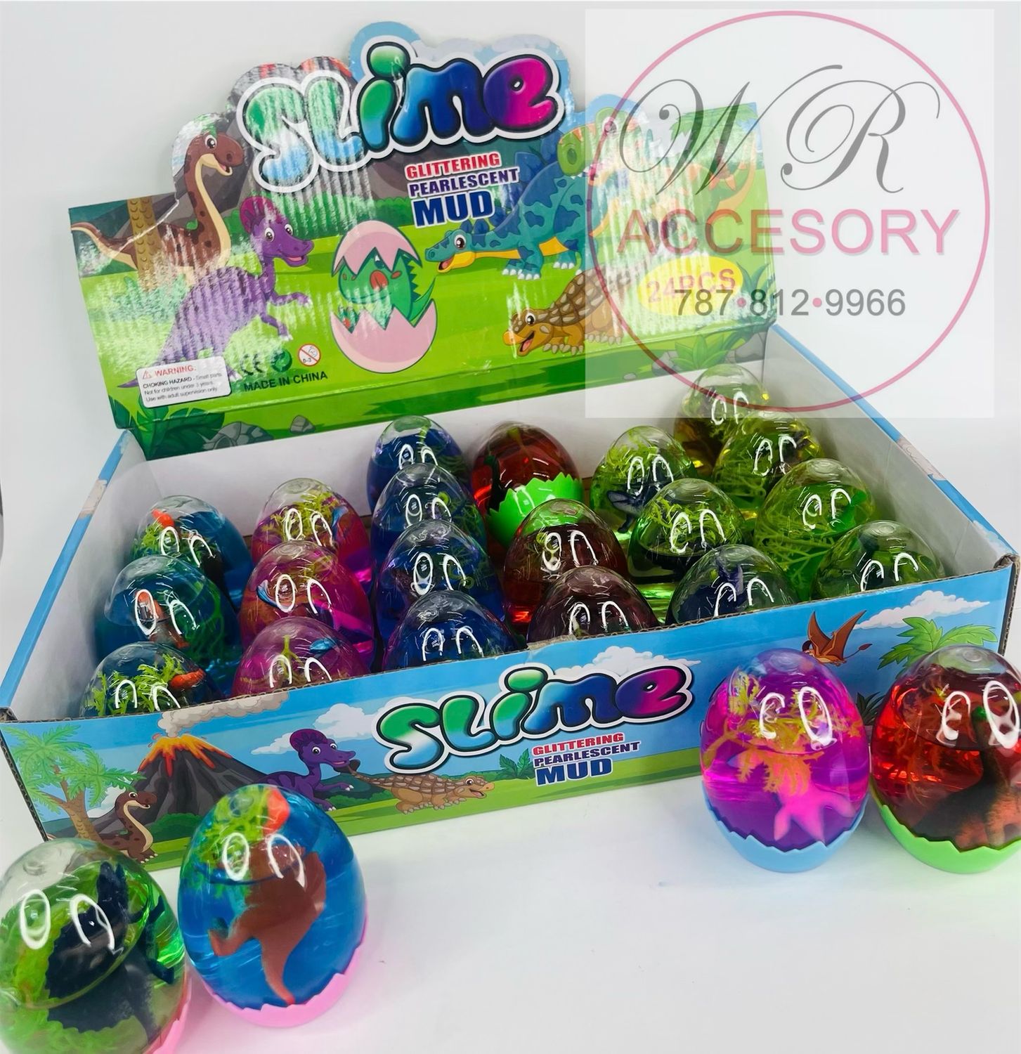 SNT -2068 slime glittering dinosaur (24 PCs) 