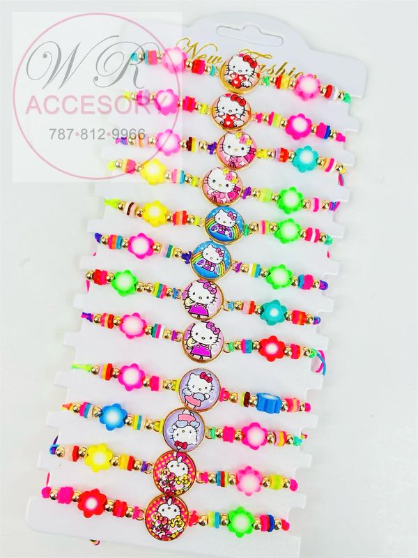 DBE-2614 pulseras de hilo Kitty 
