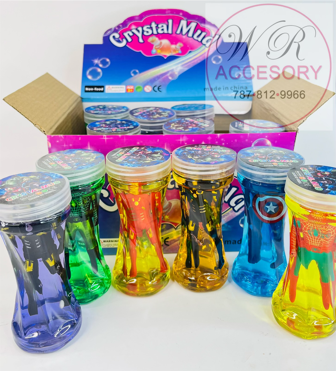 PTOY-9614 slime superhéroes 12Pcs 