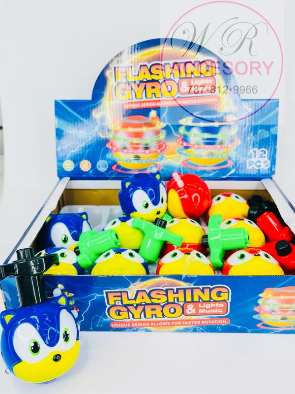 PTOY9644 flashing gyro 12 pcs