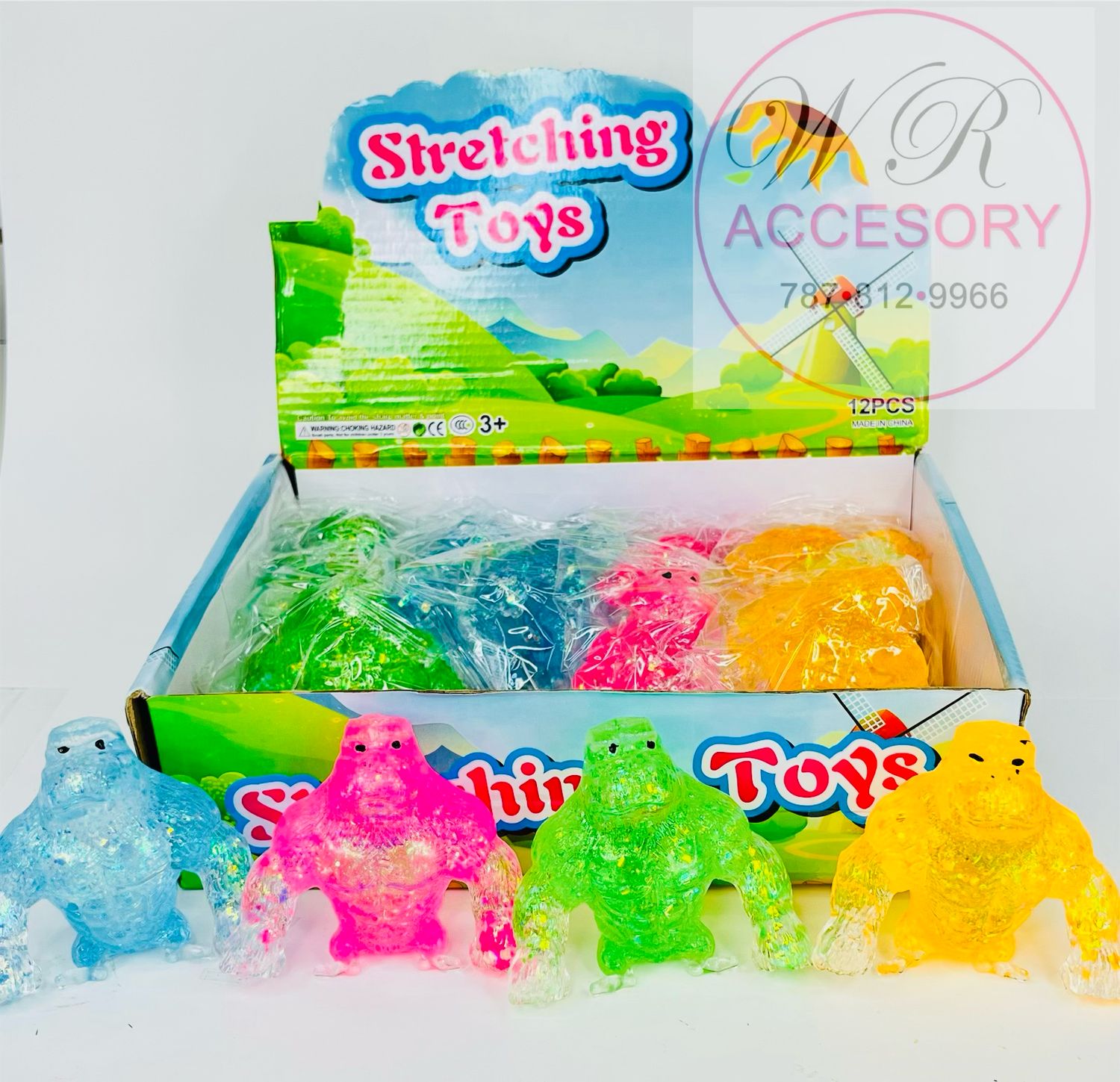 PTOY9889 stretching toys 12 pcs 