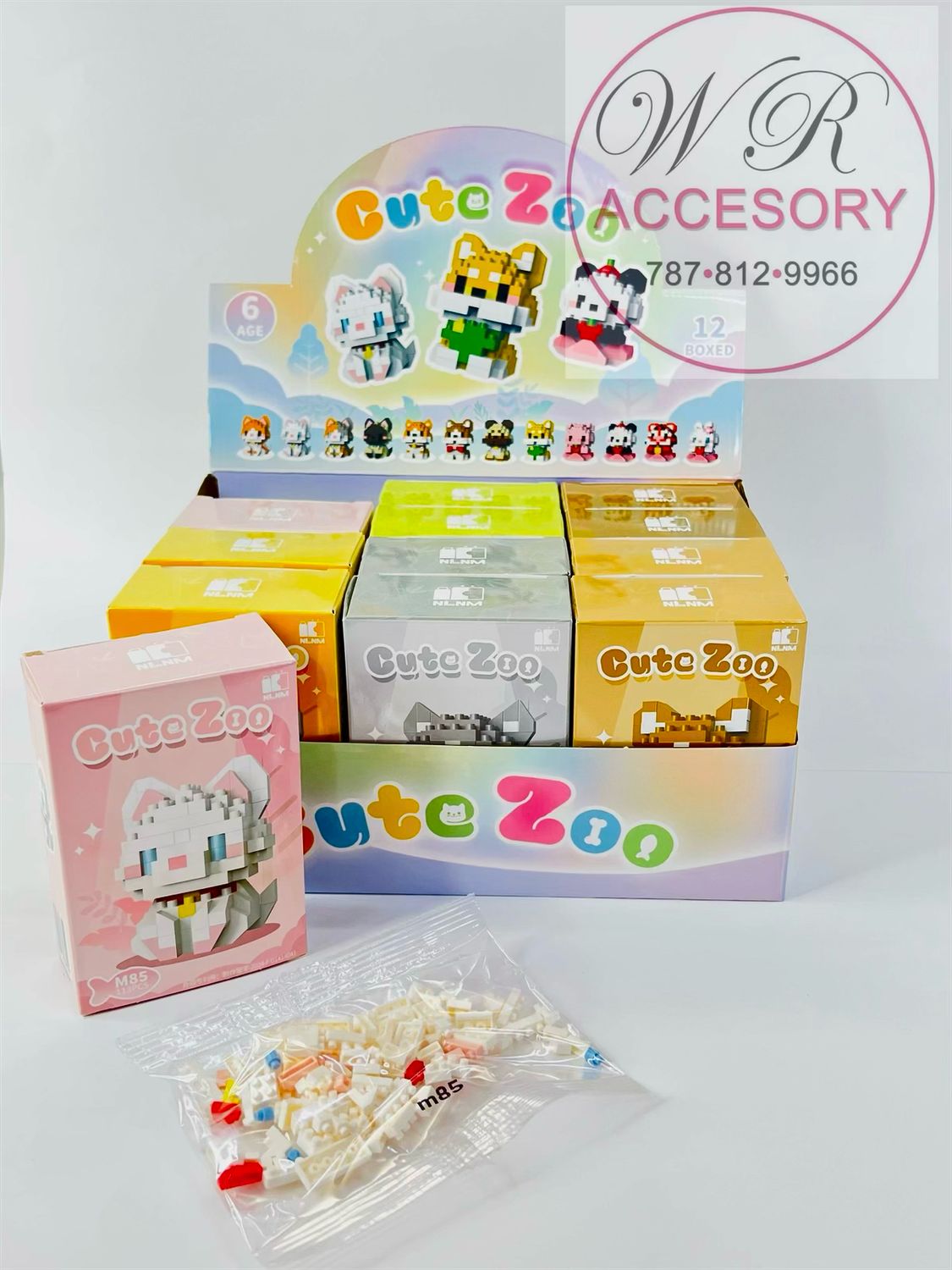 SNT-2297 cajas de legos cute zoo 12 pcs 
