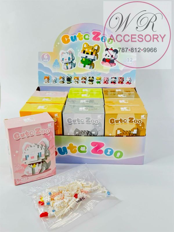 SNT-2297 cajas de legos cute zoo 12 pcs 