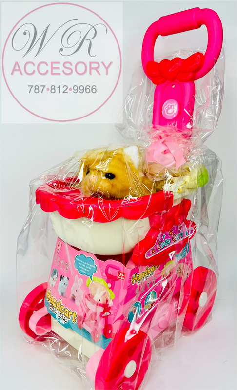 CH-134 Handcart cute pets pink cat 