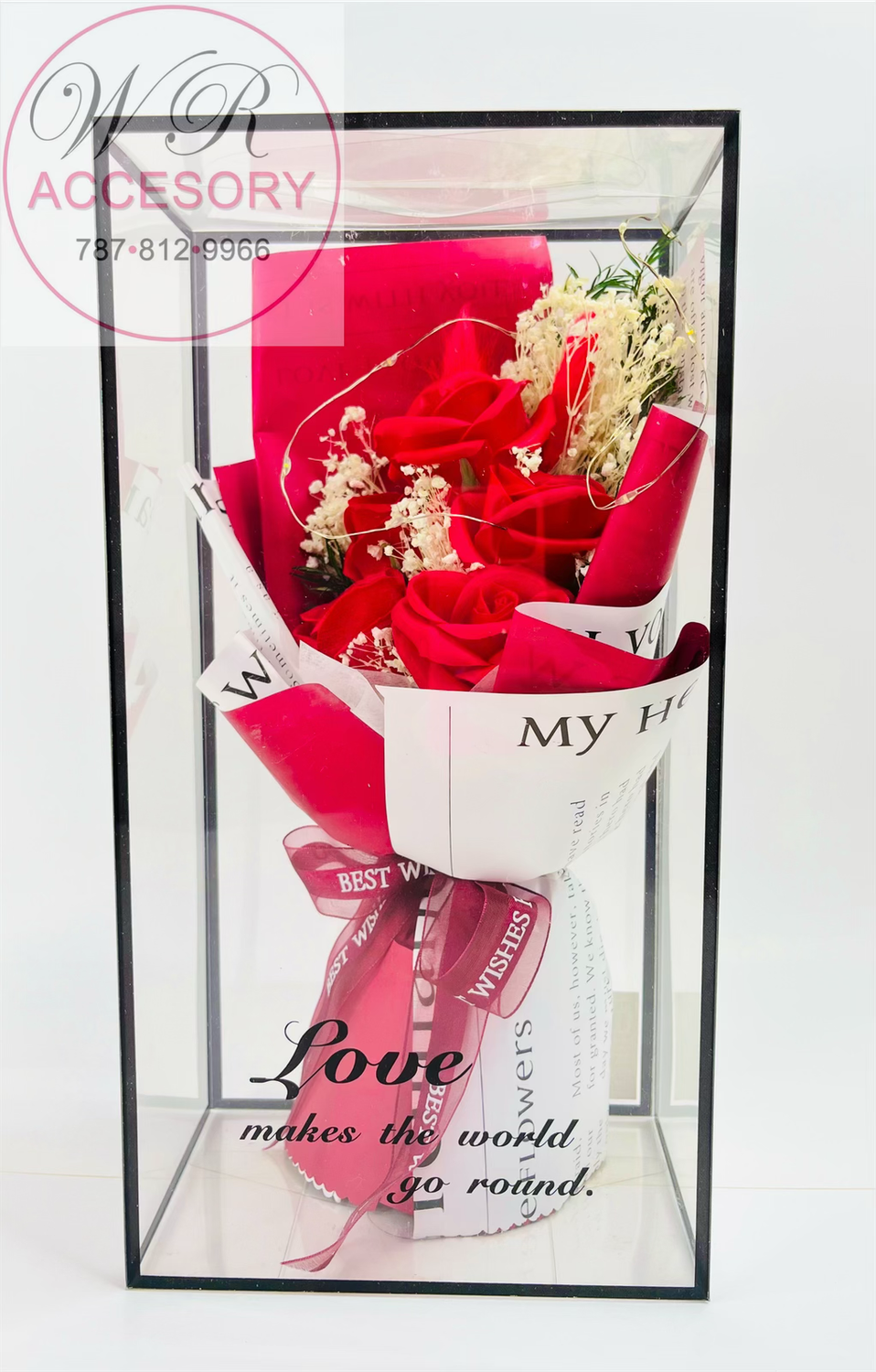 SLP-7448 Flower Arrangement 1 pcs Red