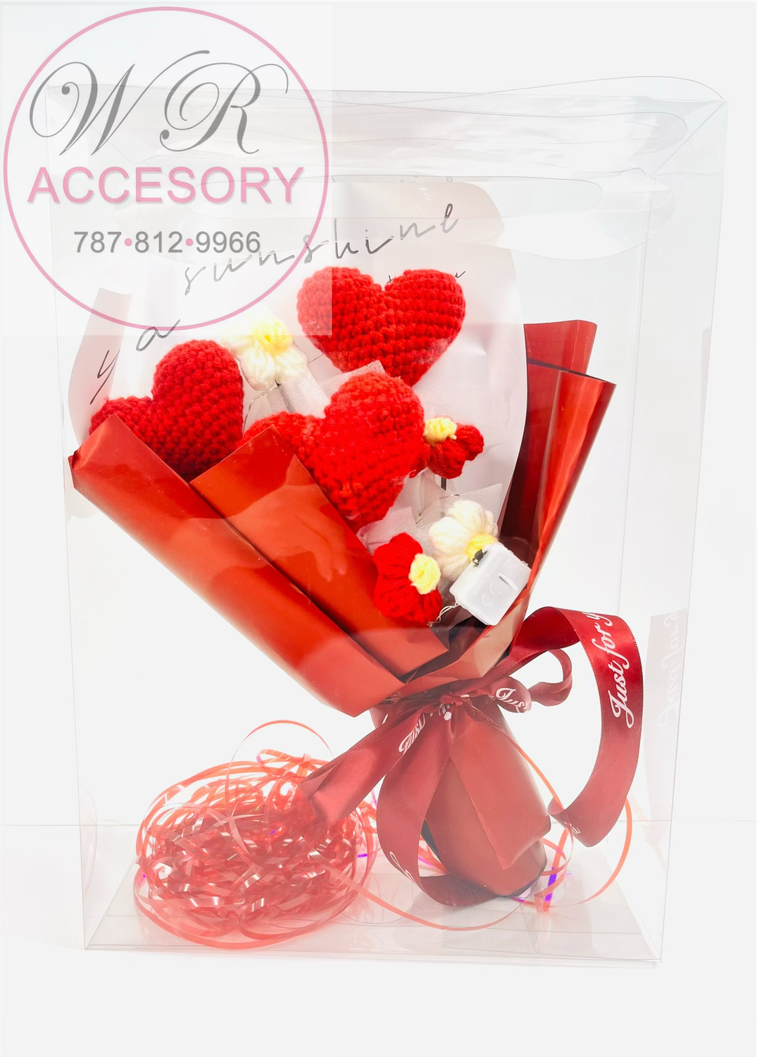 SLP-7475/Heart Bouquet 1 Pcs
