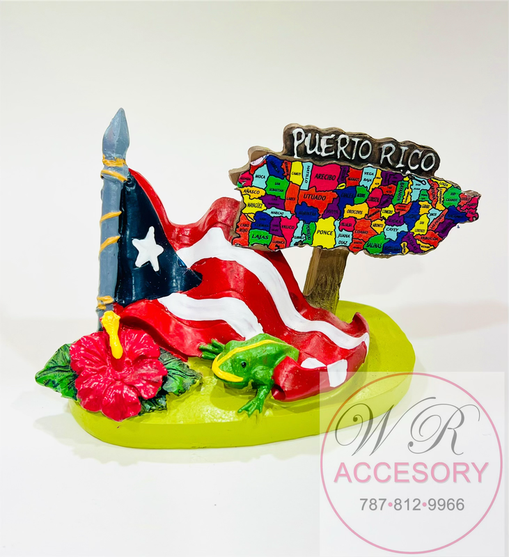 23092-8 Figura Bandera Mapa PR 4”