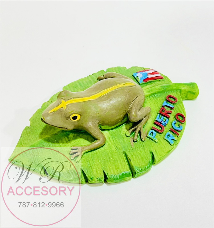 22690-7 Figura Coquí en hoja 4”