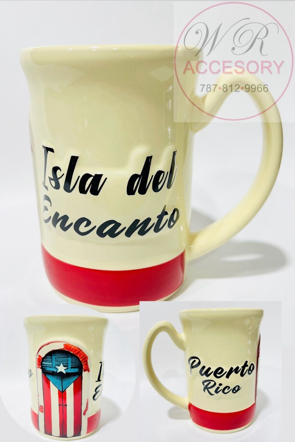 23818-4 Taza Relieve Beige