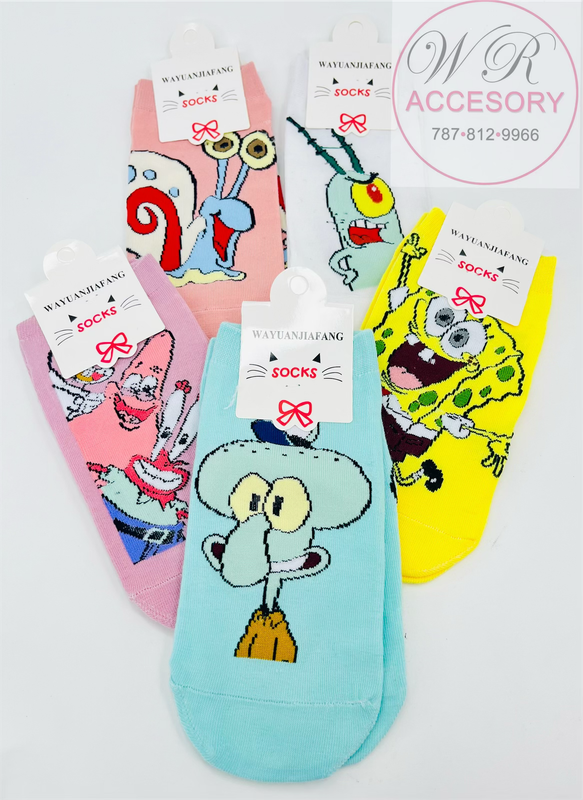 KNV-7398 Medias de Bob esponja y sus amigos 