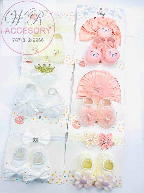 HMBE0006 Gorrito + Medias 6 pcs