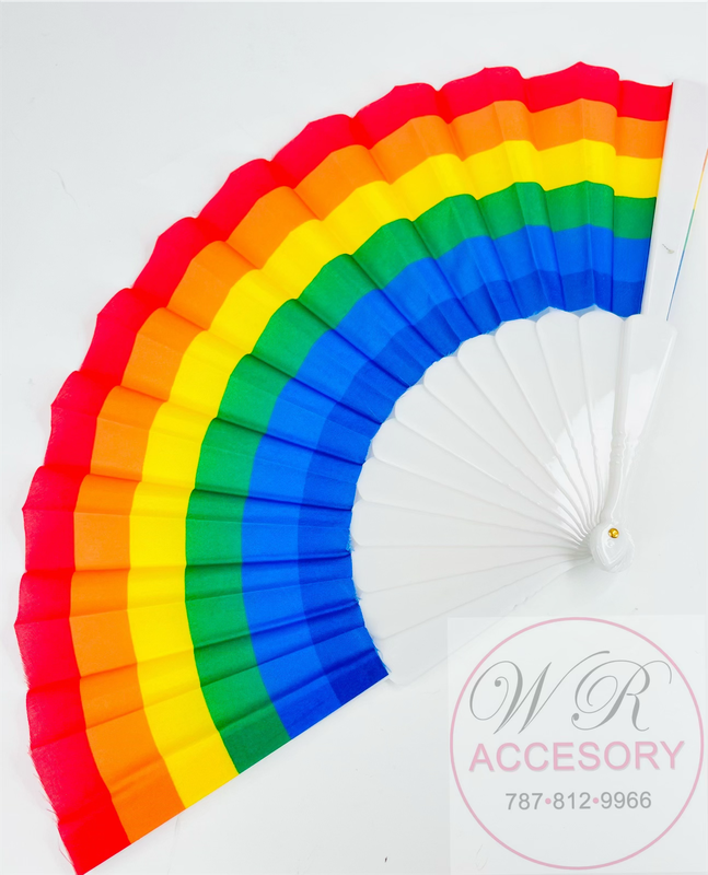 PFAN4595 Abanicos de mano (arcoíris) 