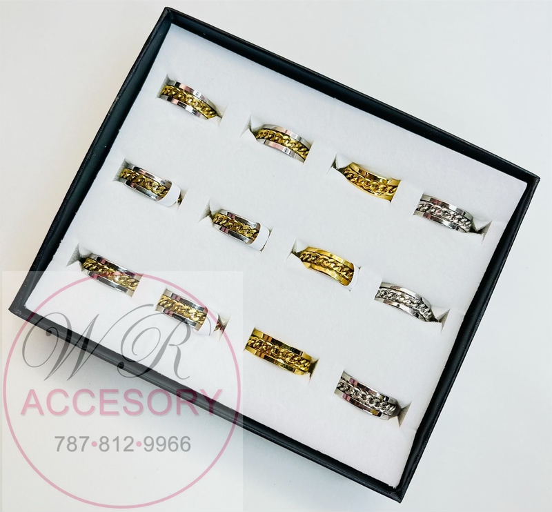 SRN-0138GS/Sortijas Stainless Steel 