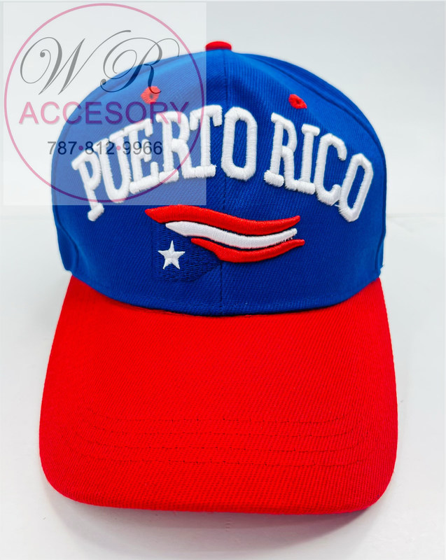 HBQ-4371/Gorra PR Azul y Roja 