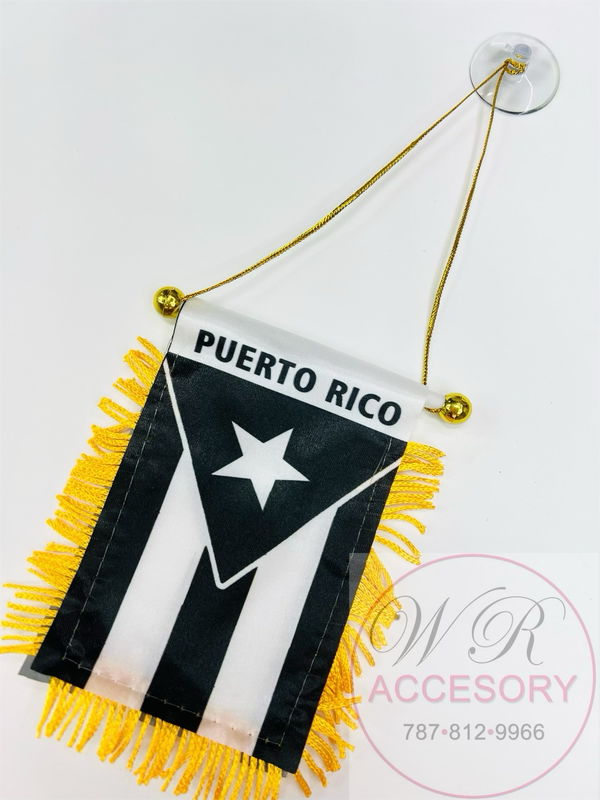 PFAG7965 Banderas de PR Negro y Blanco