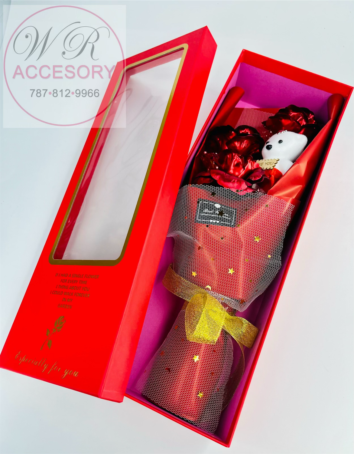 SLP-7361A Flower bouquet Red 1pcs 