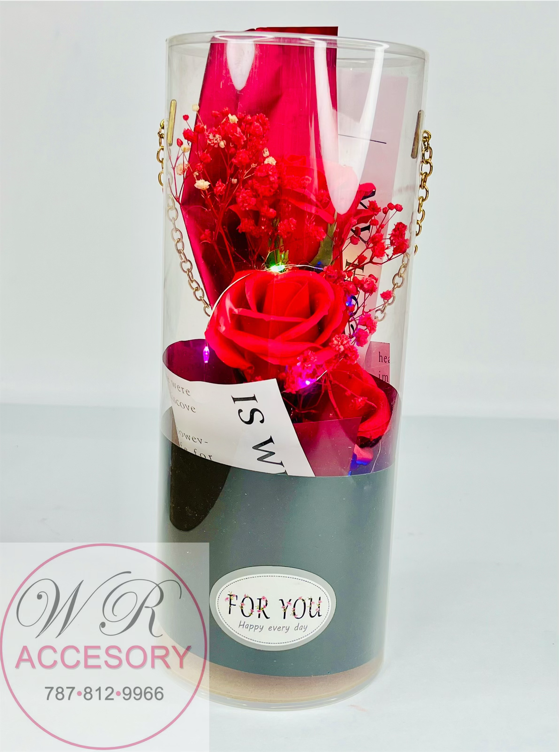 SLP-7363A Flower bouquet red 1pcs 