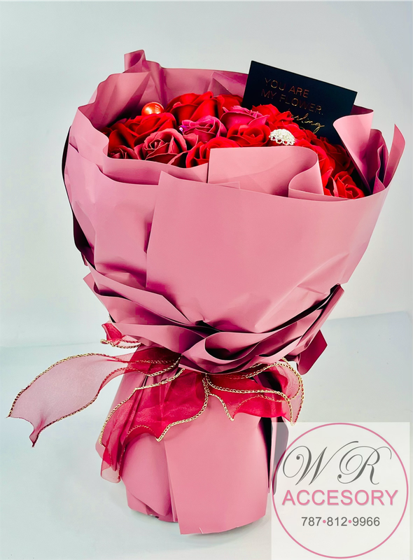 SLP-7292 flower bouquet red 1 pcs 