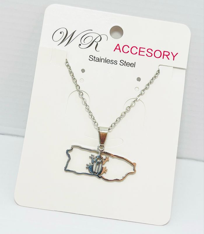 Cadena stainless steel #1058 mapa Coquí 